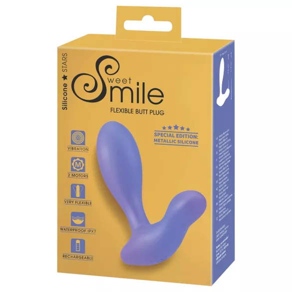 Smile - vibrirajući analni čep (plavi)
