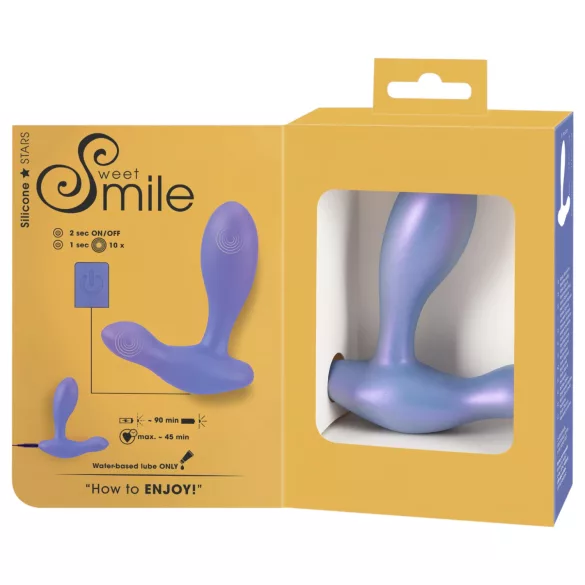 Smile - vibrirajući analni čep (plavi)