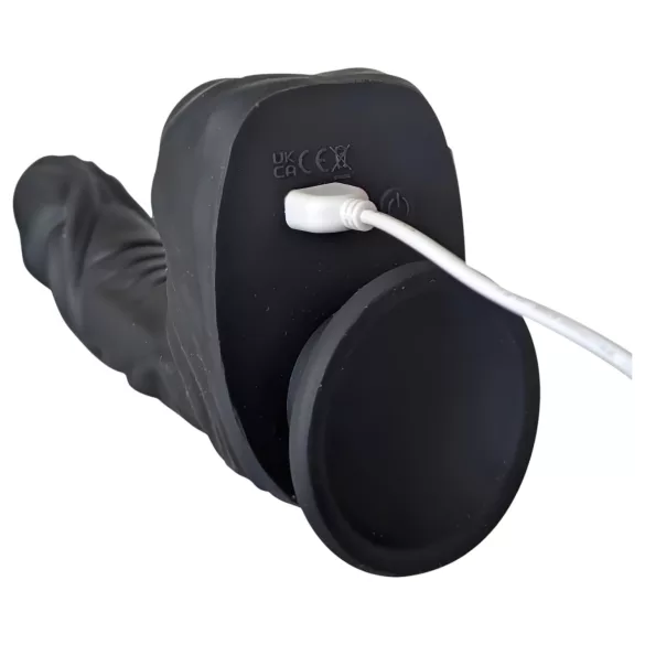Naked Addiction - realistični rotirajući vibrator (crni)