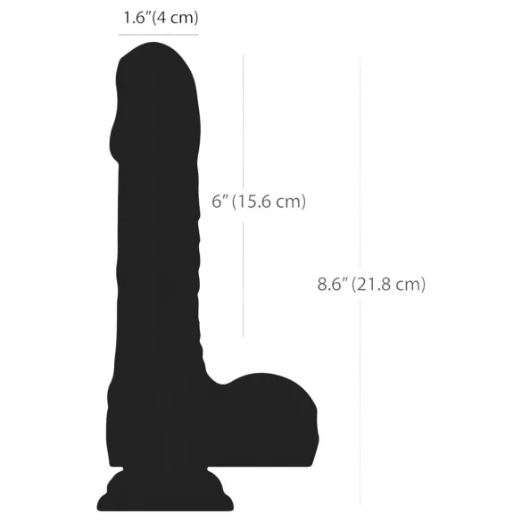 Naked Addiction - realistični rotirajući vibrator (crni)