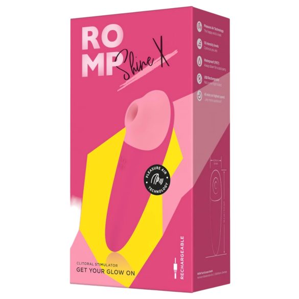 ROMP Shine X - Bežični Masažer za Klitoris sa Talasima (roze)