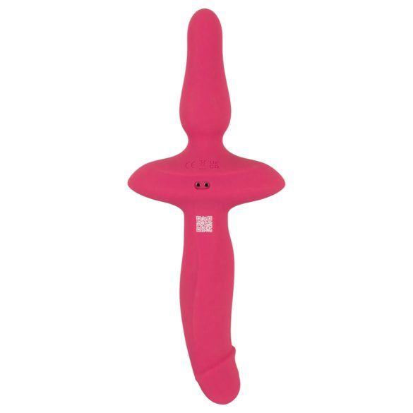Par za užitak - Dvostruki vibrator i analni plug (pink)