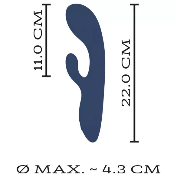 You2Toys Intense - Vibrator sa krakom za klitoris i G-tačku (crna)