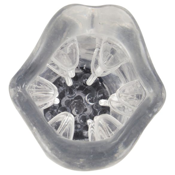 Stroker - vibrirajući, rotirajući masturbator (prozirni)