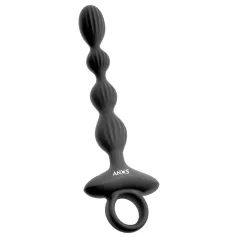   Anos - Dvostruki analni vibrator sa pokretnim kuglicama (crna)