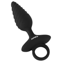 ANOS - rebrasti vibracioni analni čep (crni)