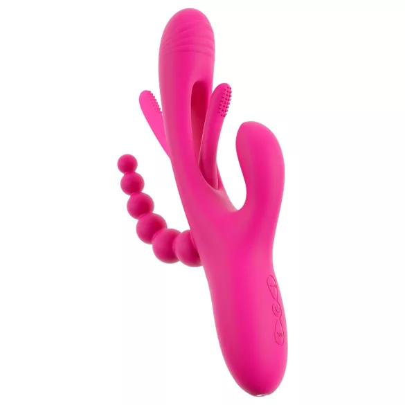 SMILE - trostruki vibrator sa jezičkom (pink)