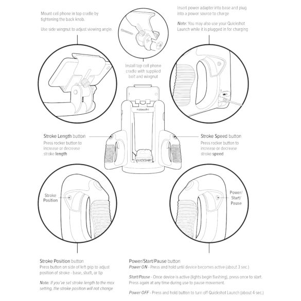 Fleshlight Quickshot Launch - адаптер за мастурбатор (црна боја)