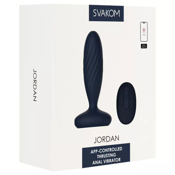 Svakom Jordan - апликацијом контролисани анални вибратор (плави)