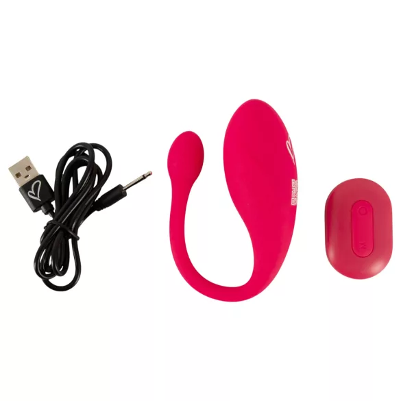 Beau Coeur Koral - vibrirajuće jaje sa daljinskim upravljačem (roze)