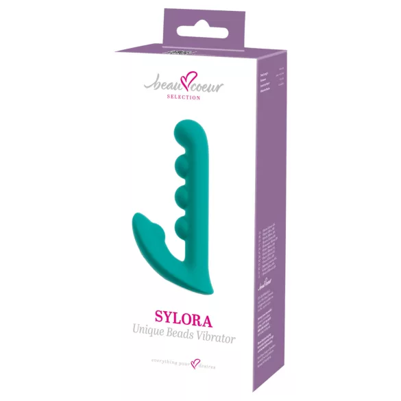 Beau Coeur Sylora - biserni 2u1 vibrator (zelena)