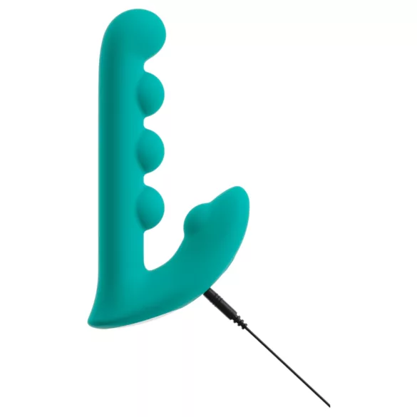 Beau Coeur Sylora - biserni 2u1 vibrator (zelena)