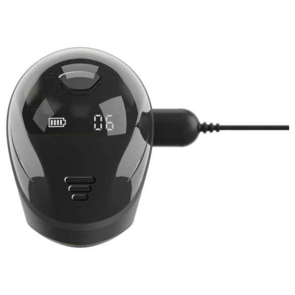 Rebel - vodootporni vibrator u obliku žira (crni)