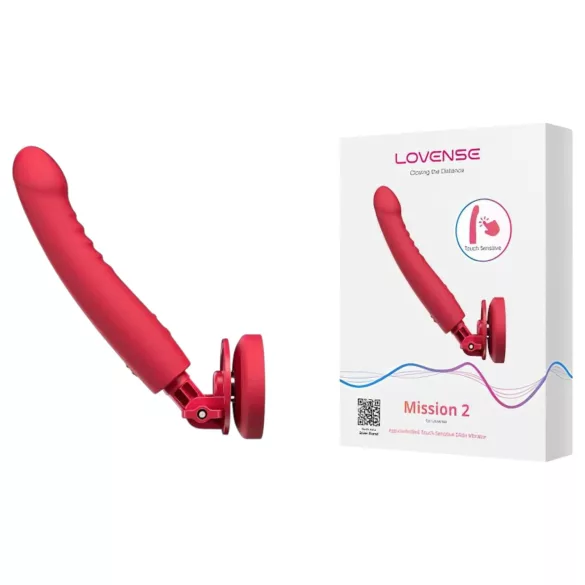 Lovense Mission 2 - pametni vibrator sa vakumskom podlogom (crveni)