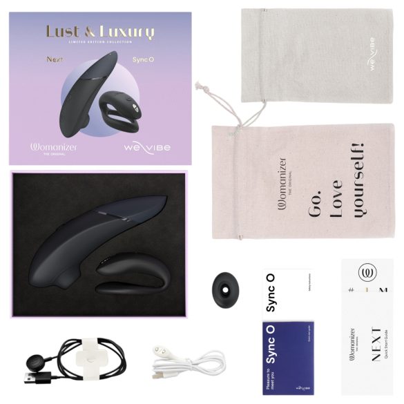 Womanizer Lust&Luxury - set klitoralnih i parnih vibratora (crna)
