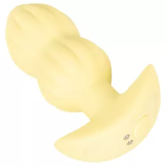 Cuties Mini - rebrasti vibracioni analni plug (žuti)
