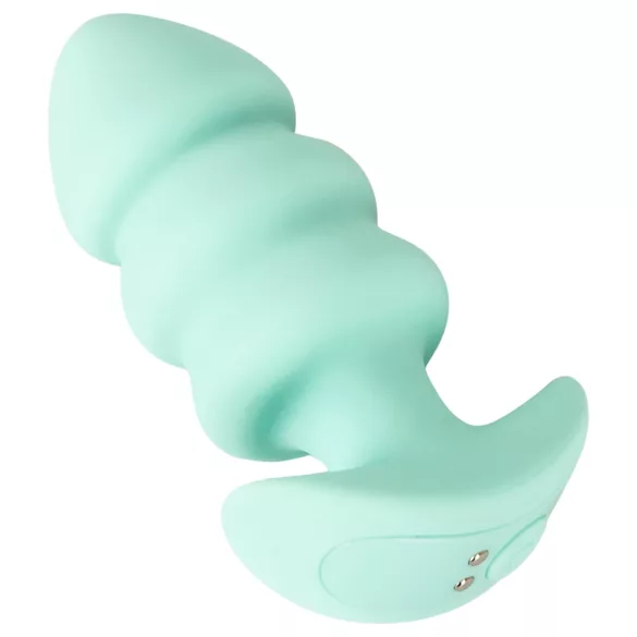 Cuties Mini - vibrirajući analni čep sa kuglicama (zeleni)