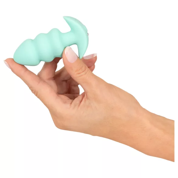 Cuties Mini - vibrirajući analni čep sa kuglicama (zeleni)