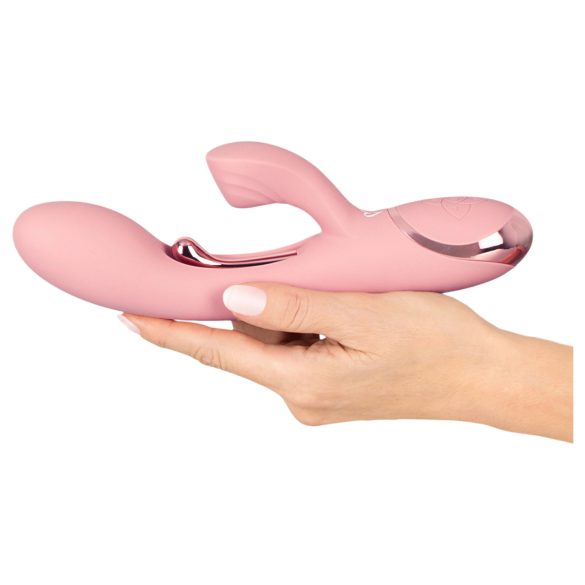 Beau Coeur Avenor - G-tačka vibrator sa jezičkom i ručicom za klitoris (pink)