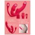 You2Toys Strapless - kaiš bez naramenica, trokraki vibrator (roze)