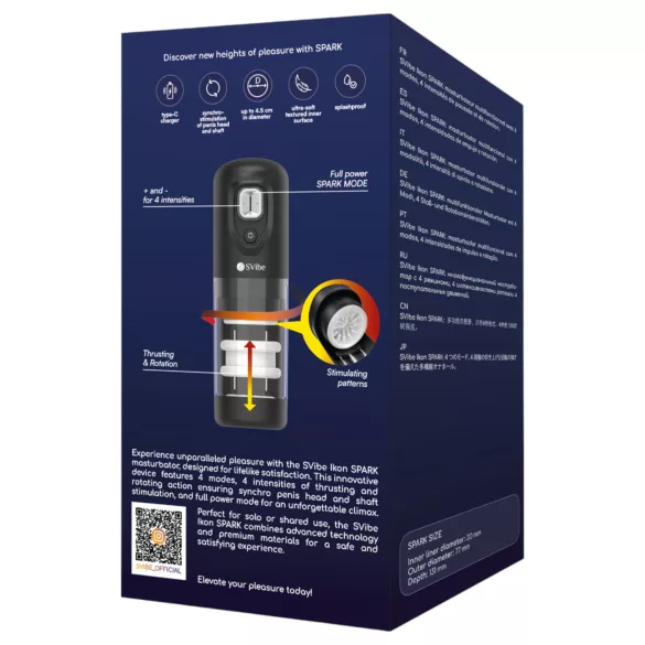 Snail Vibe Ikon Spark - automatski masturbator (crni)