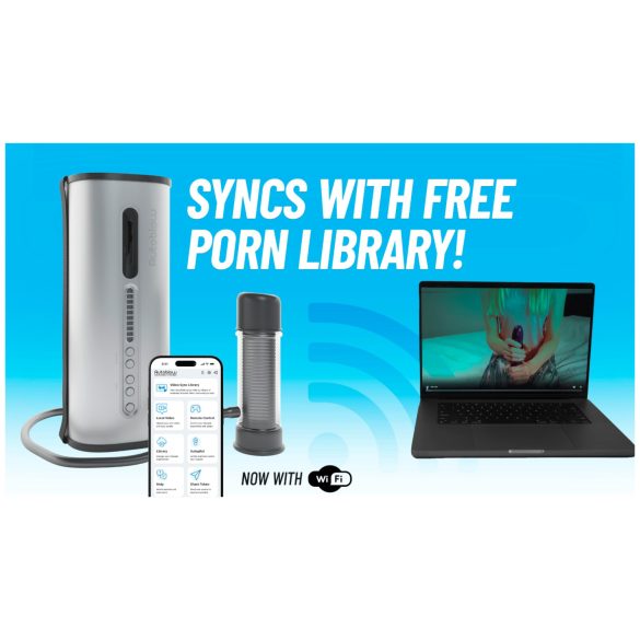 VacuGlide 2 - automatski, mrežni luksuzni muški masturbator (srebrni)