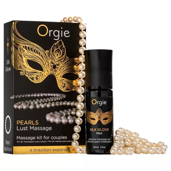 Orgie Pearls Lust - ogrlica od bisera i masažni gel (30ml)