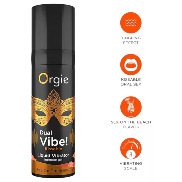 Orgie Dual Vibe - uniseks tečni vibrator - Sex on the Beach (15ml)