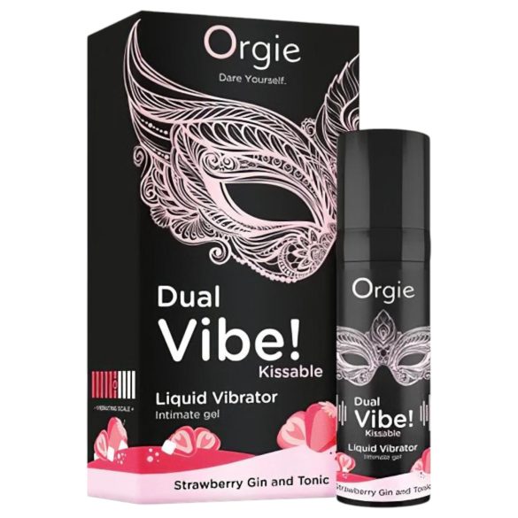 Orgie Dual Vibe - uniseks tekući vibrator - Jagoda - Džin Tonik (15ml)