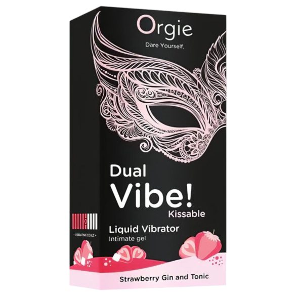Orgie Dual Vibe - uniseks tekući vibrator - Jagoda - Džin Tonik (15ml)