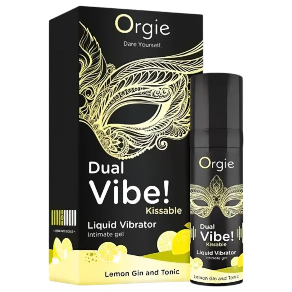 Orgie Dual Vibe - unisex tečni vibrator - Gin Tonic (15ml)
