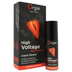 Orgie High Voltage - tečni vibrator - jagoda (15ml)