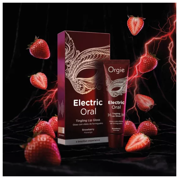Orgie Electric Oral - sjaj za usne sa bizarnim/peckajućim efektom - jagoda (10 ml)