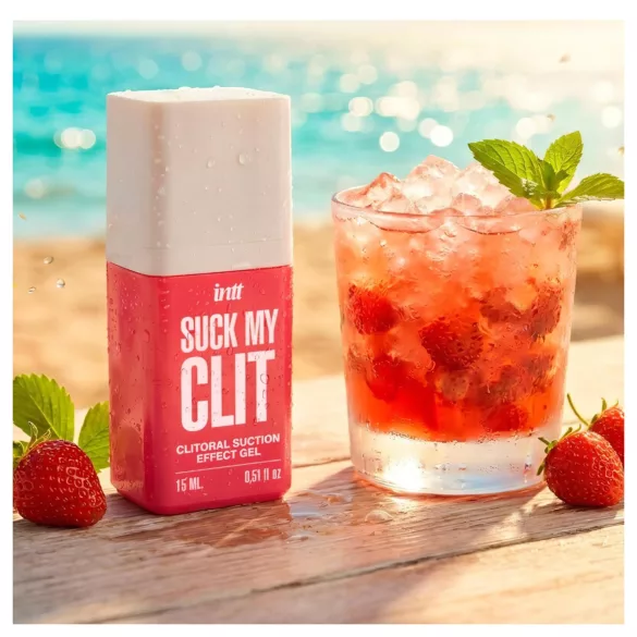 Intt Suck My Clit - gel za stimulaciju klitorisa za žene - jagoda (15 ml)