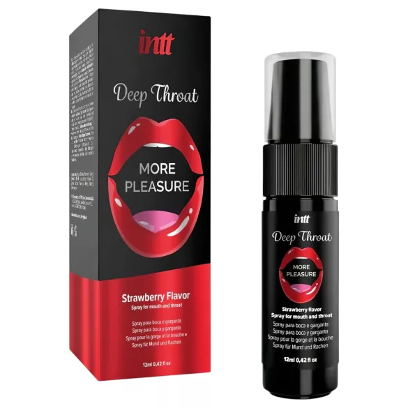 intt Deep Throat - спреј за дубоко грло - јагода (12 ml)