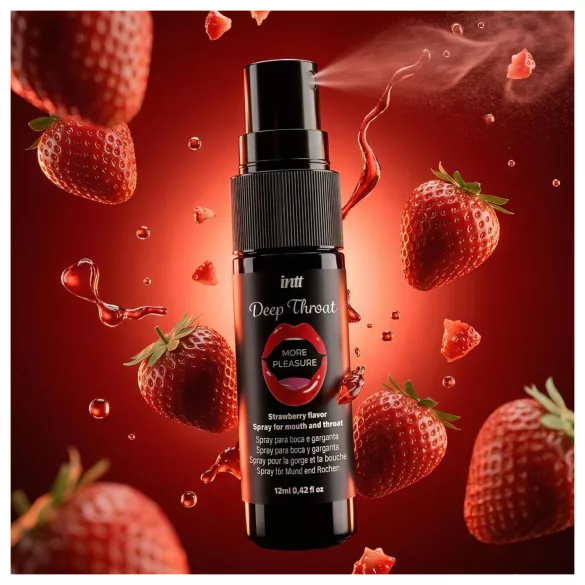 intt Deep Throat - спреј за дубоко грло - јагода (12 ml)