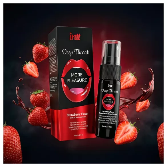 intt Deep Throat - спреј за дубоко грло - јагода (12 ml)