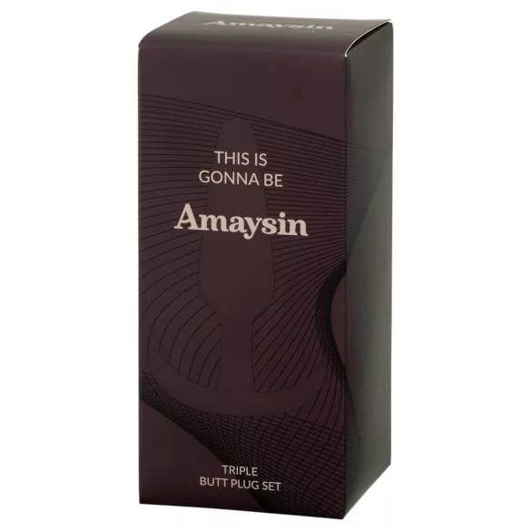 Amaysin - set silikonskih analnih čepova (crni i zeleni) - 3 komada