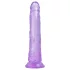 Baseks Jellies - ljubičasti dildo od želea sa vakuumskom čašicom