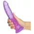 Baseks Jellies - ljubičasti dildo od želea sa vakuumskom čašicom