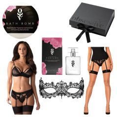   Obsessive Wonderia - poklon set donjeg veša - 6 delova (crna)