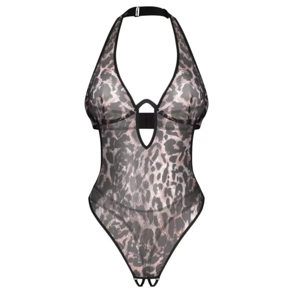 Obsessive Addia - leopard print otvoreni bodi