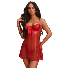 Obsessive Gifty - babydoll i tanga set (crvena)