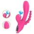 Erospace Sweet Play - G-tačka vibrator sa analnom sondom i sisanjem (roze)