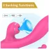 Erospace Sweet Play - G-tačka vibrator sa analnom sondom i sisanjem (roze)
