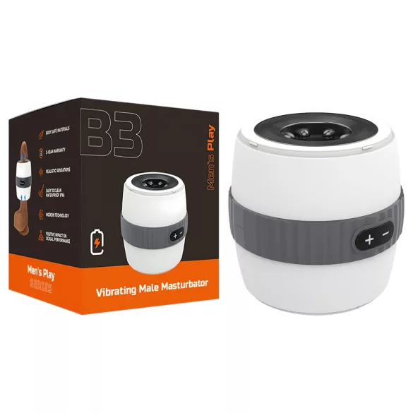 Men's Play - diskretni vibratorski masturbator (beli)