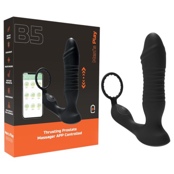 Muški Play - pametan, pulsirajući analni vibrator (crni)