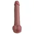 Natural Play - silikonski dildo 24 cm (prirodne boje)