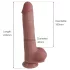 Natural Play - silikonski dildo 24 cm (prirodne boje)