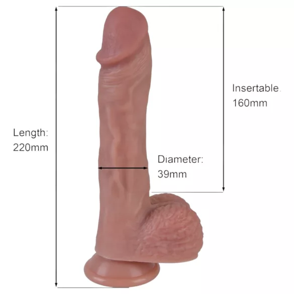 Natural Play - gurajući-rotirajući vibrator (natur)